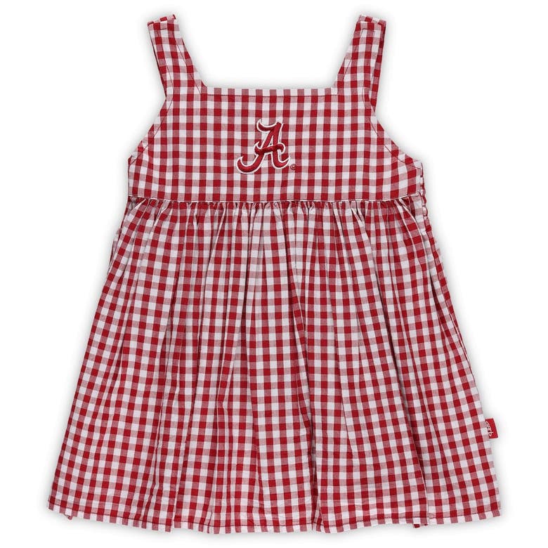 Garb Kids' Girls Toddler  Crimson Alabama Crimson Tide Cara Woven Gingham Dress