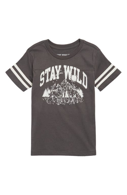 Tiny Whales Kids' Stay Wild Graphic T-Shirt Black/Natural at Nordstrom,