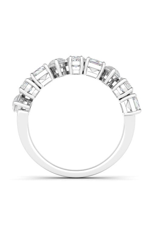 Shop Hautecarat Pear, Oval & Emerald Cut Lab Created Diamond Half Eternity Ring In White Gold