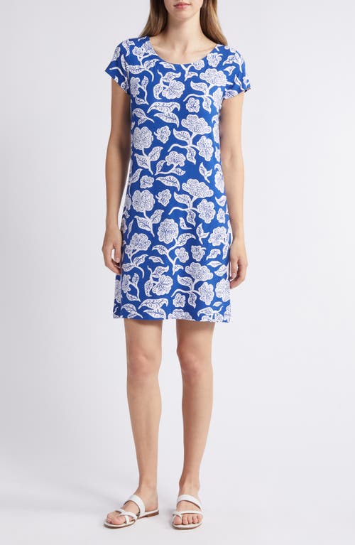 Hatley Nellie Floral Batik A-Line Minidress Blue at Nordstrom,