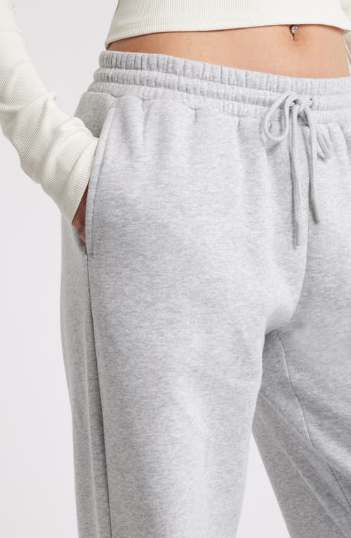 Bp. Wide Leg Fleece Pants In Grey Soft Heather