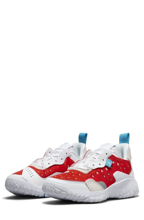 Delta 2 Sneaker in Red/White-Grey-Teal