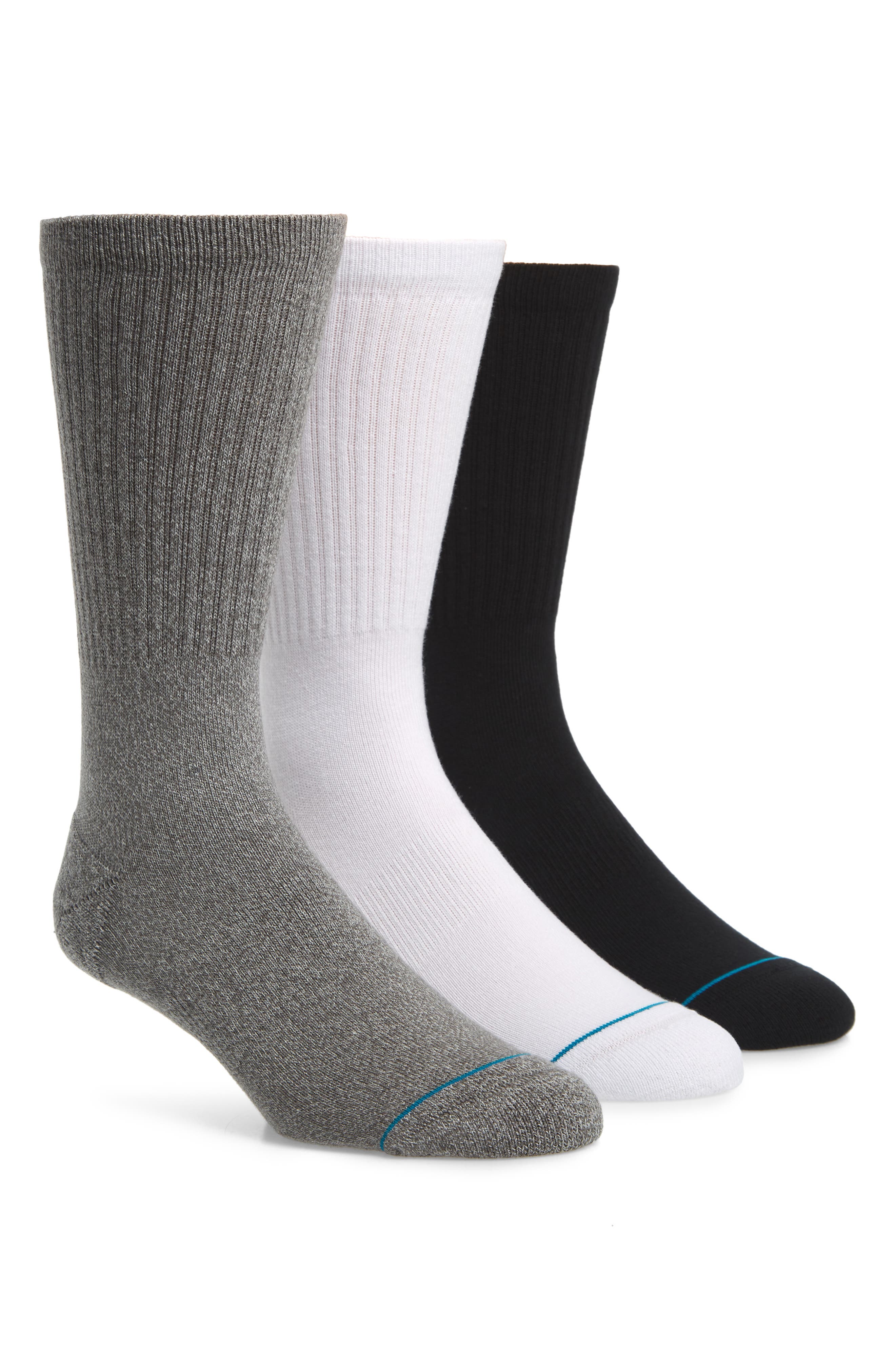 Stance Men's Boyes Grey Athletic Crew Socks Large 9-12 Grey 
