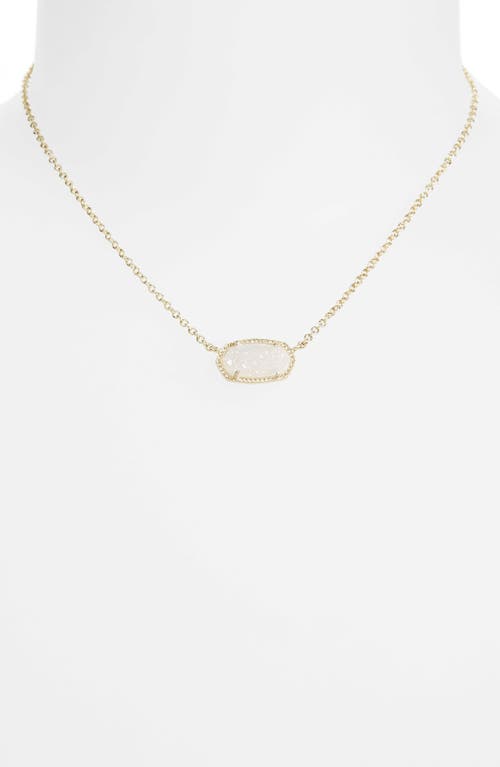 Shop Kendra Scott Elisa Pendant Necklace In Iridescent Drusy/gold