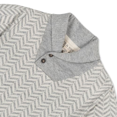 HOPE & HENRY HOPE & HENRY BOYS' ORGANIC INTARSIA SHAWL COLLAR SWEATER, KIDS