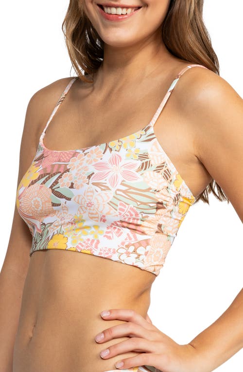 Shop Roxy Playa Paradise Crop Bikini Top In White Viva La Vida