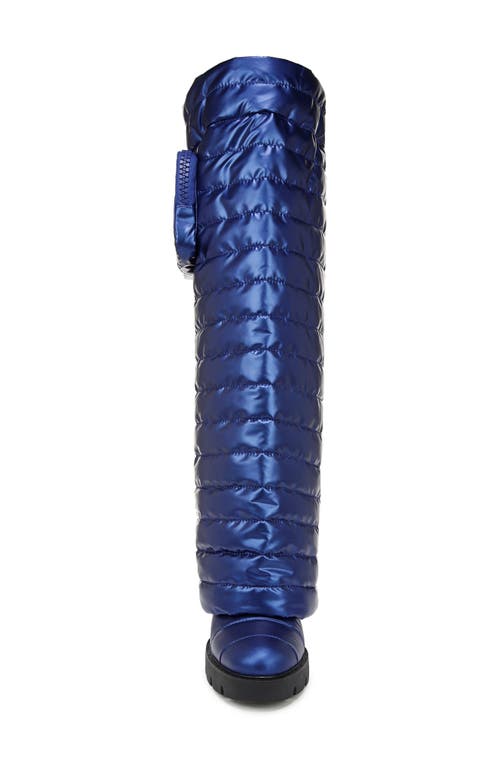Naturalizer X Think Royln Crosswalk Zip Puffer Boot In Electric Blue