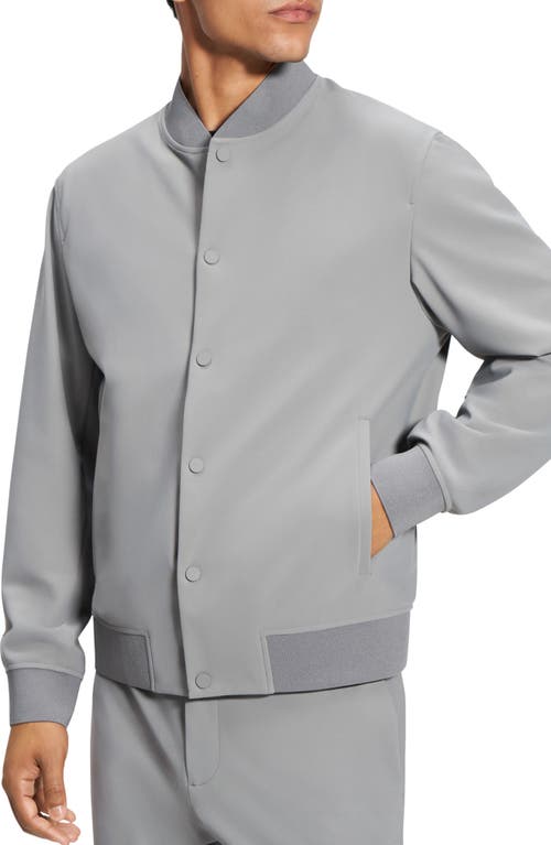 Shop Theory Murphy Precision Bomber Jacket In Soft Grey