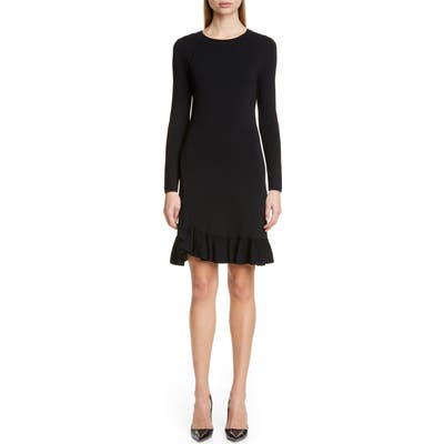 Altuzarra Long Sleeve A-Line Sweater Dress, Black