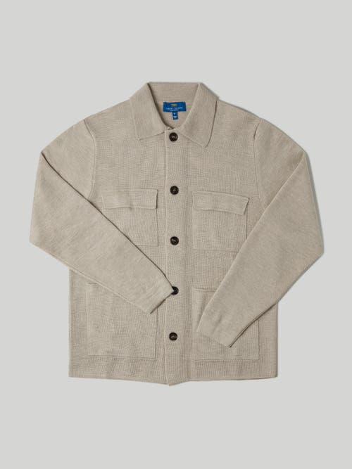 Robert Talbott Landon Sweater Jacket In Sand