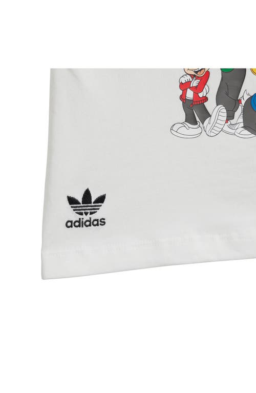 Shop Adidas Originals Adidas X Disney Kids' Mickey & Friends Graphic T-shirt & Shorts Set In White/black