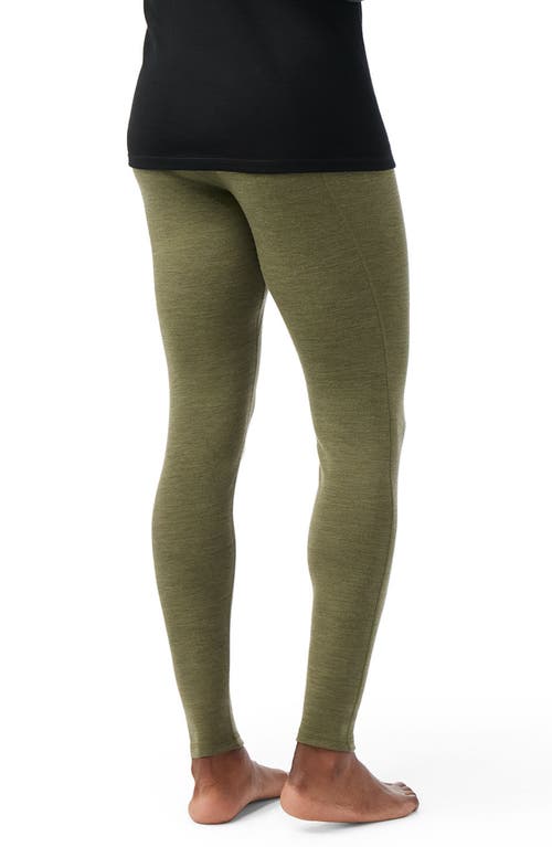 Shop Smartwool Classic Thermal Merino Wool Blend Base Layer Leggings In Winter Moss Heather