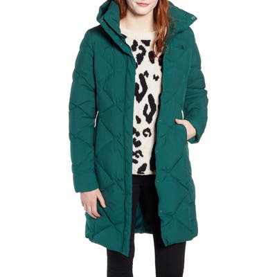 The North Face Miss Metro Ii Water Repellent Hooded Parka, Green