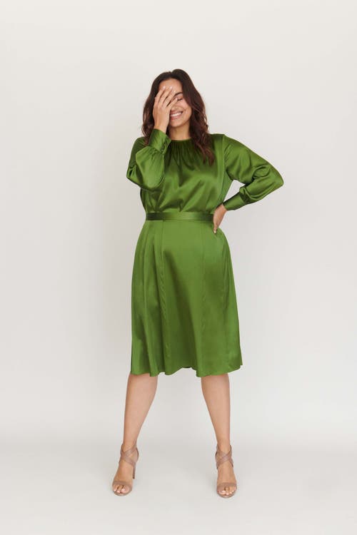 Gabriella Rossetti Mimosa Blouse in Leaf Green 