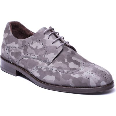 Jared Lang Caleb Camo Wingtip Derby, Grey