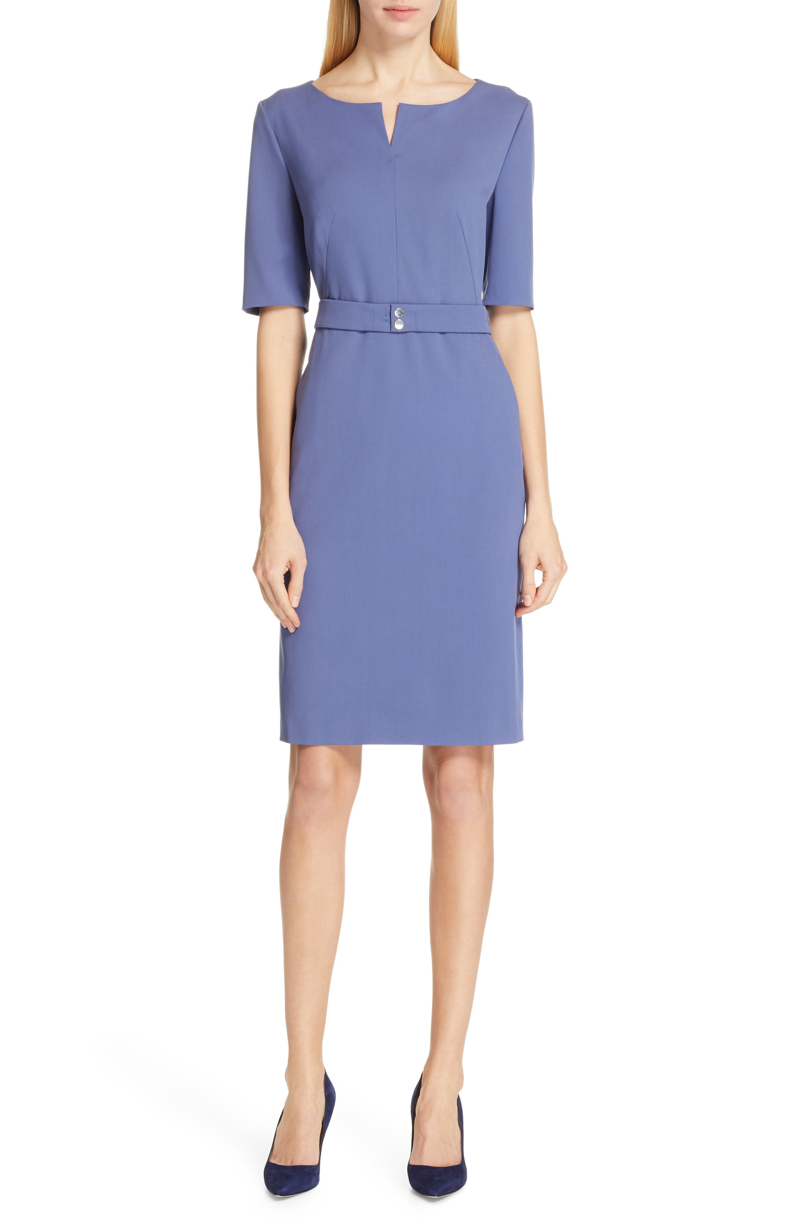 Boss Debaly Sheath Dress, Blue