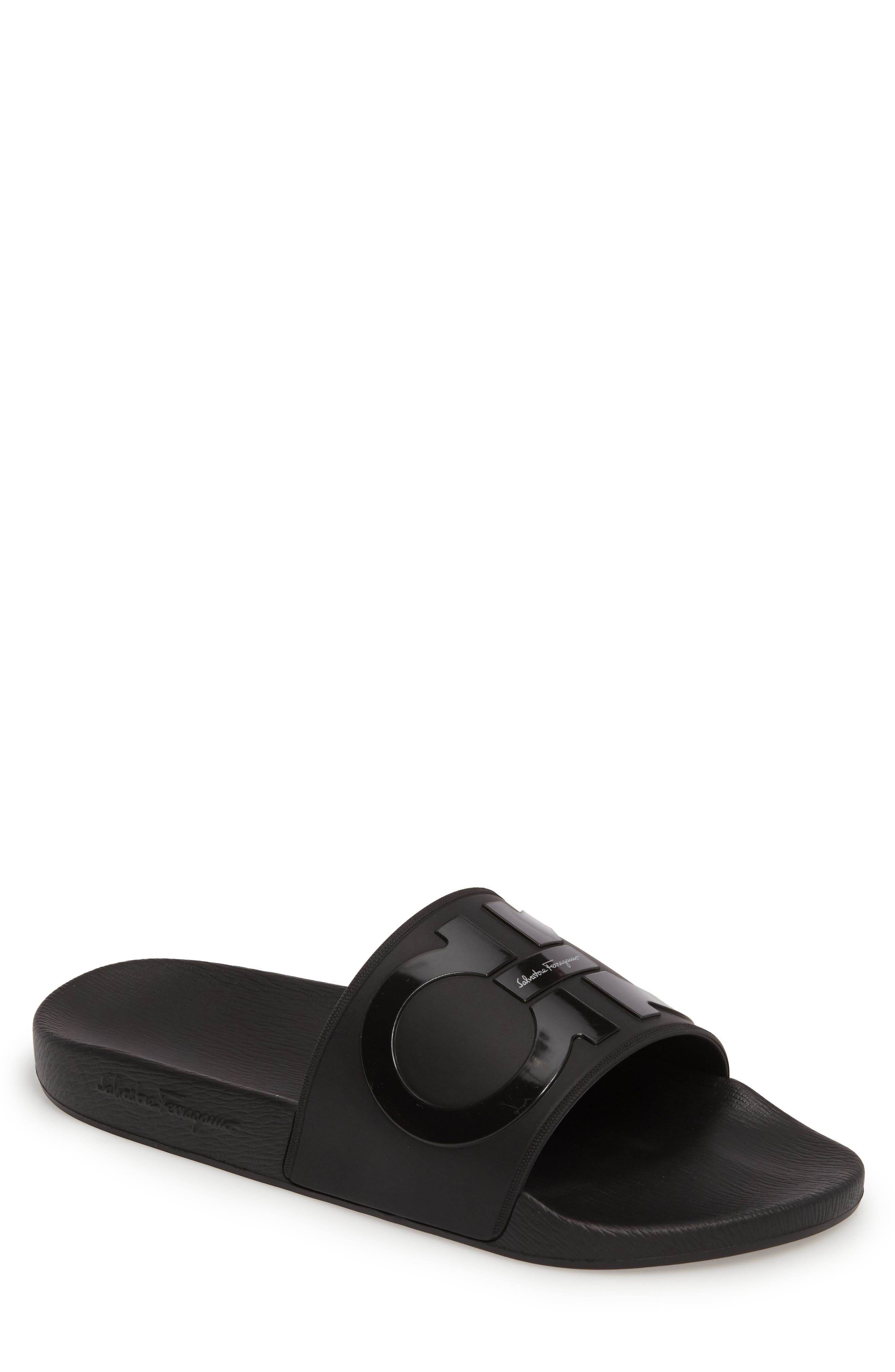 Mens Shoes Sandals DSquared² Logo Flip Flops in Black for Men slides and flip flops Sandals and flip-flops 
