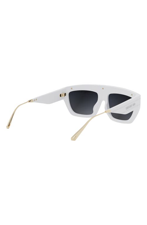 Shop Dior 'club M7u Mask Sunglasses In White/other/gradient Violet