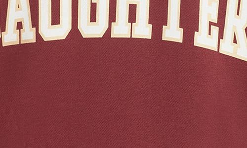 Favorite Daughter Collegiate Cotton Blend Sweatshirt In Sangria Nights