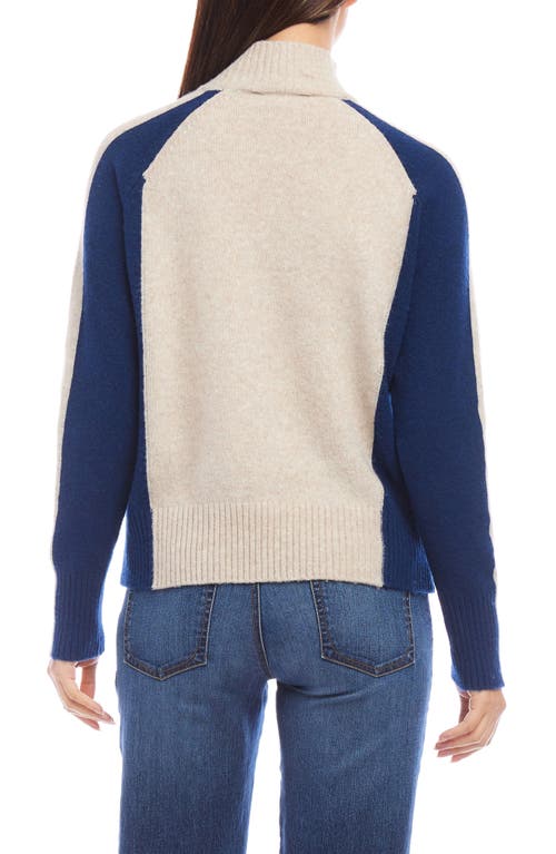 Shop Karen Kane Colorblock Mock Neck Sweater In Multi