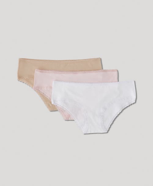 Pact Organic Lace Cheeky Hipster 3-pack In Beloved Basics