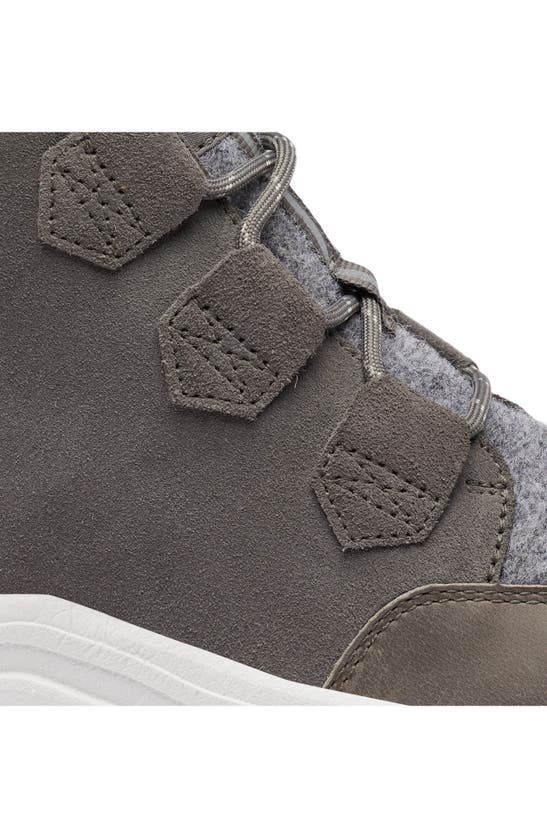 Sorel Breakthru Caribou Waterproof Boot In Quarry Sea Salt