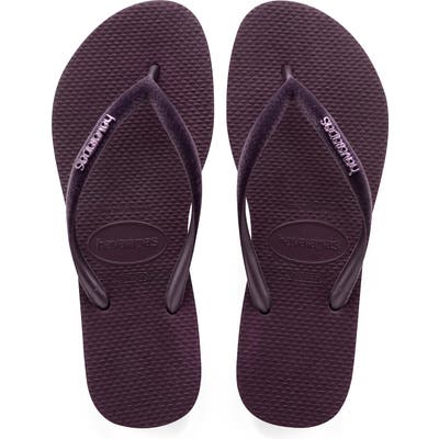 Havaianas Slim Velvet Flip Flop, 1/42 BR - Purple