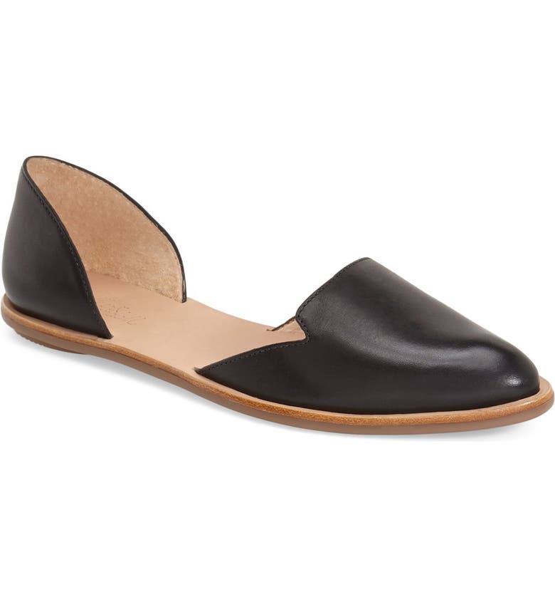Loeffler Randall 'Prue' Pointy Toe d'Orsay Leather Flat (Women) | Nordstrom