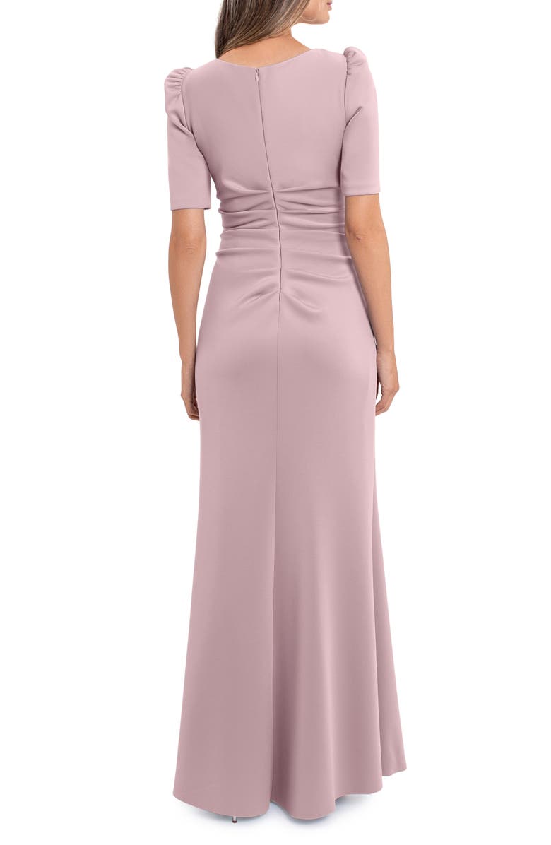 Xscape Side Ruched Ruffle Details Scuba Crepe Gown Nordstrom
