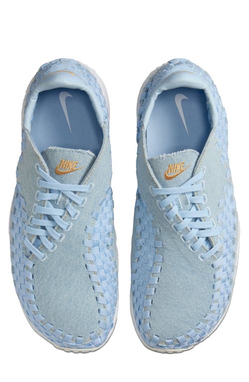 Nike Air Footscape Woven Sneaker In Denim/ Wheat/ Ice Blue/ White