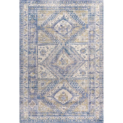 Jonathan Y Darija Ornate Geometric Medallion Area Rug In Blue