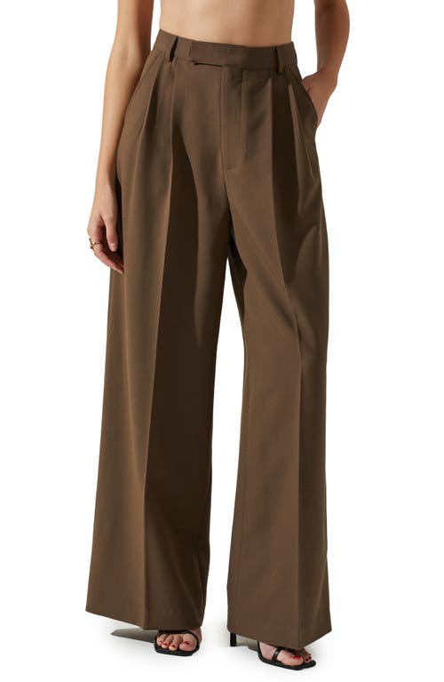 ASTR the Label Milani High Waist Wide Leg Pants in Mushroom at Nordstrom, Size Small