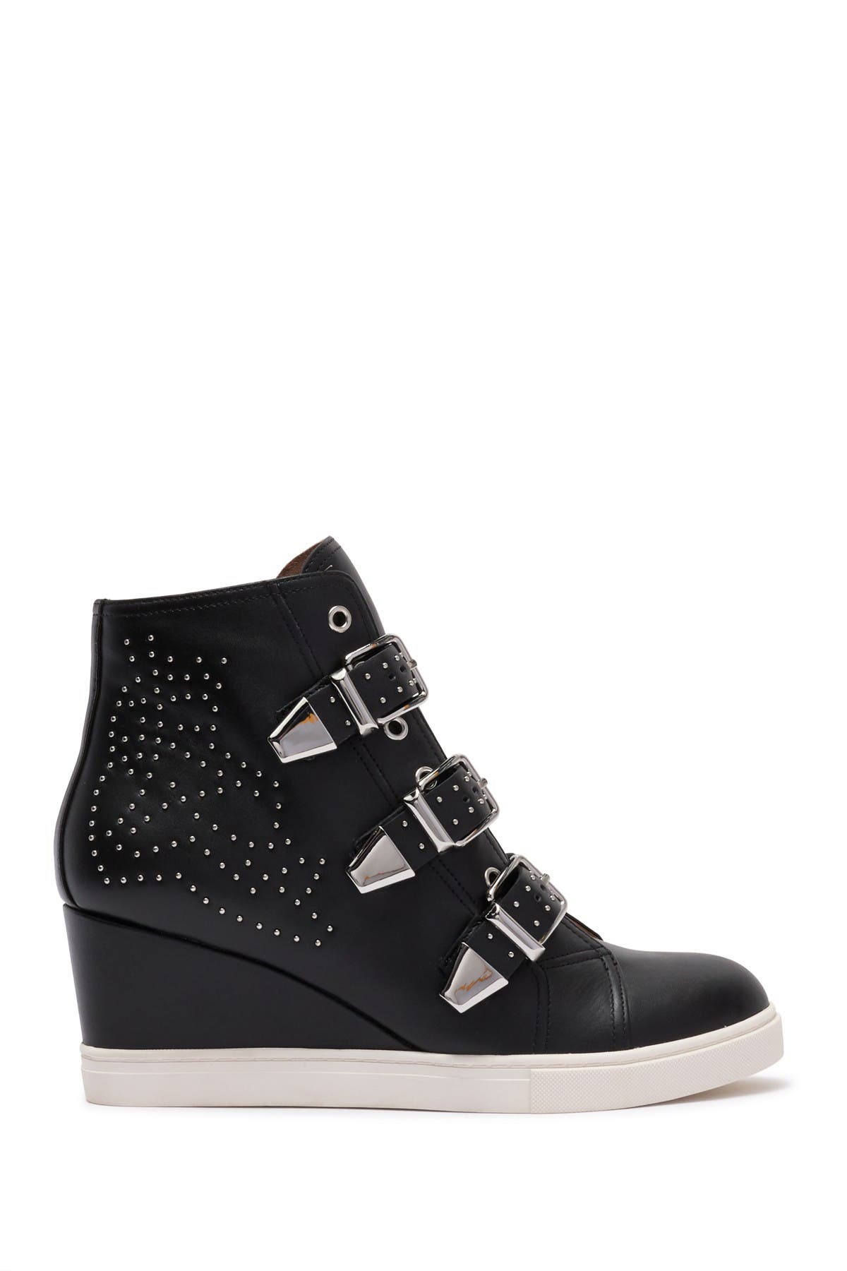 linea paolo fallon studded wedge sneaker