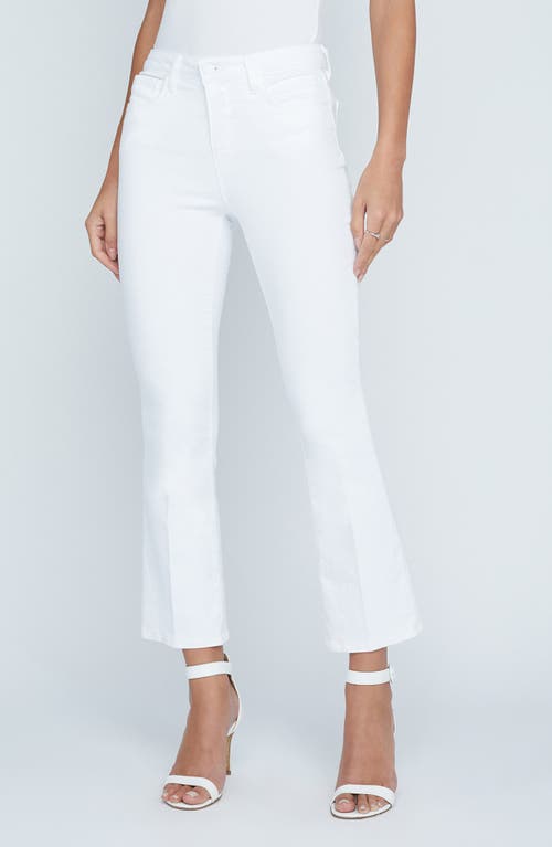 Mira Crop Micro Bootcut Jeans in Blanc