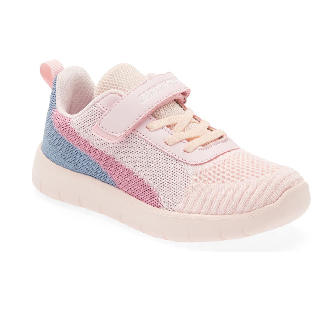 Dream Pairs Knit Low Top Sneaker In Pink