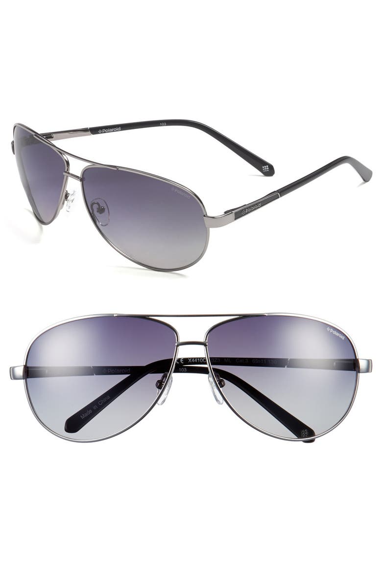 Polaroid Polarized Sunglasses Aviator Polaroid Eyewear 65mm Polarized Aviator Sunglasses | Nordstrom