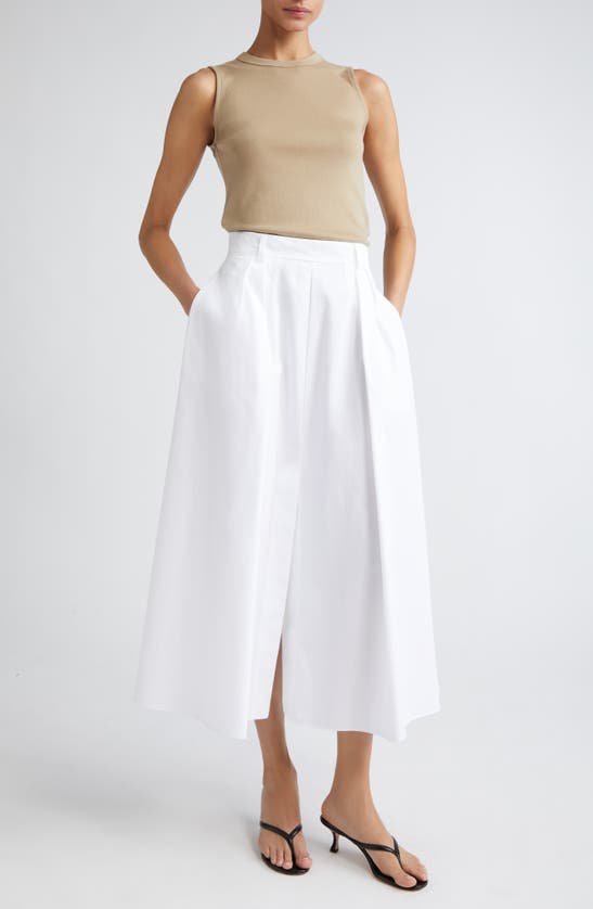 Shop Rohe A-line Cotton Poplin Skirt In White
