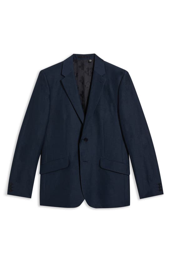 Shop Ted Baker London Slim Fit Linen & Wool Blazer In Navy