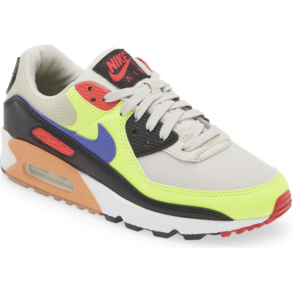 Nike Air Max 90 Sneaker In Bone/ultramarine/volt