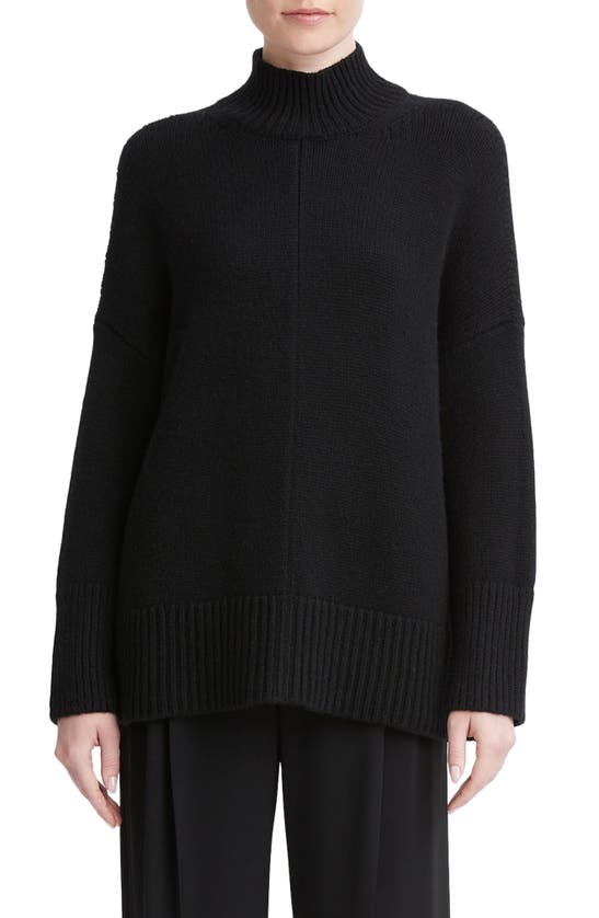 VINCE VINCE OVERSIZE WOOL & CASHMERE TURTLENECK TUNIC SWEATER