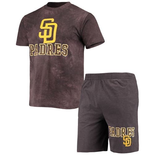 Men's Concepts Sport Brown San Diego Padres Billboard T-Shirt & Shorts Sleep Set