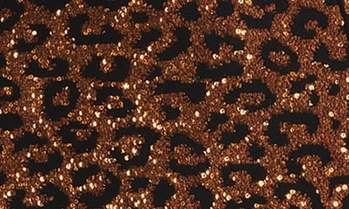 ST JOHN ST. JOHN EVENING SEQUIN LEOPARD JACQUARD CAP SLEEVE DRESS 