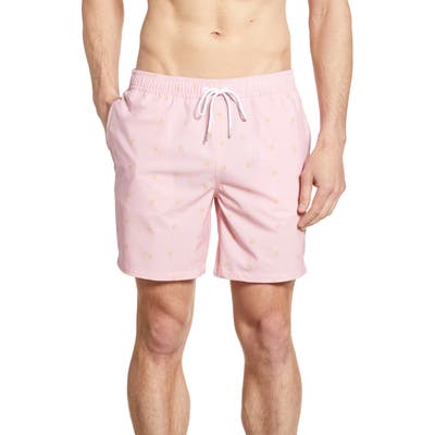 Bonobos Sunglass Toss 7-Inch Swim Trunks, Pink