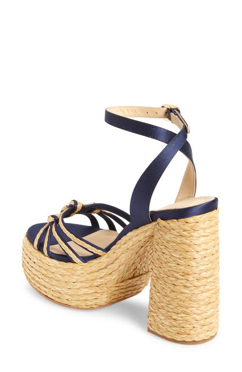 Shop Paloma Barceló Paloma Barcelo Melha Ankle Strap Platform Sandal In Indigo