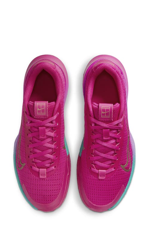 Nike Court Vapor Lite 2 Hard Court Tennis Shoe In Fire Berry/pink/bronze