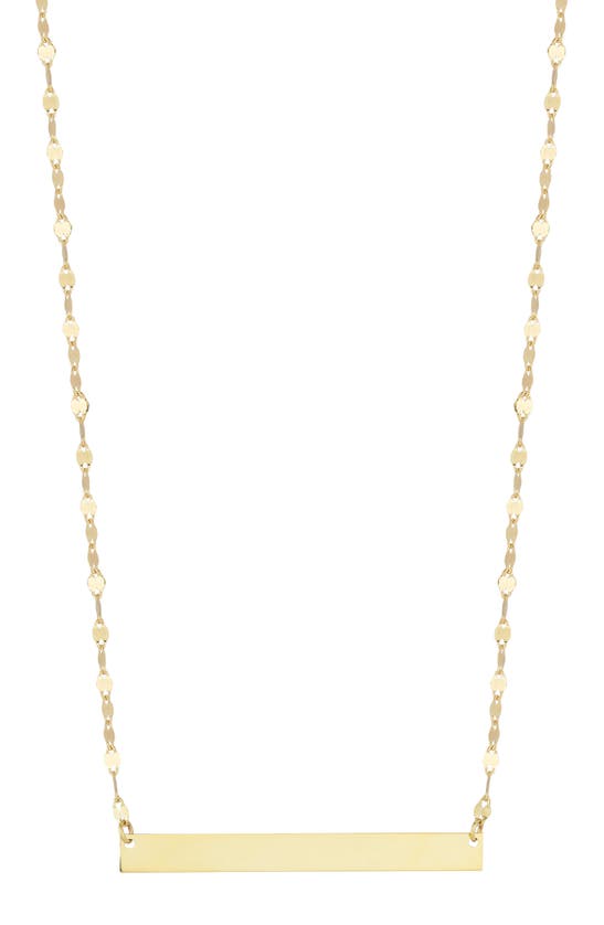 EMBER FINE JEWELRY 14K YELLOW GOLD BAR PENDANT NECKLACE