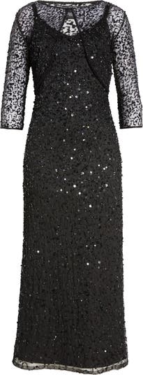 Pisarro Nights Beaded Cocktail Dress with Bolero Nordstrom