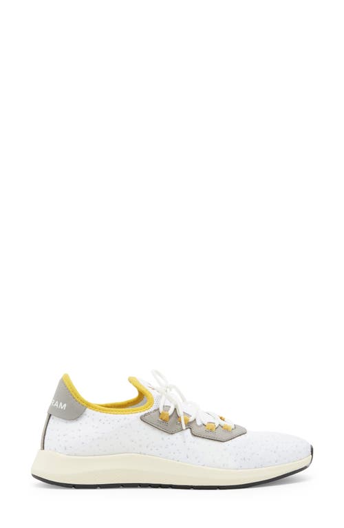Shop Official Program Knit Trainer Sneaker In Light Grey/dark Yellow