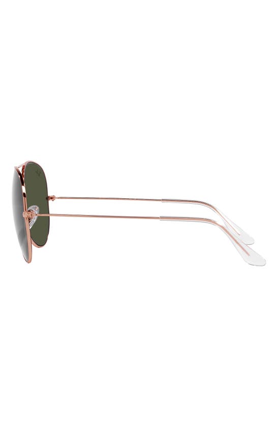 Shop Ray Ban Ray-ban Large Original 62mm Aviator Sunglasses In Rose Gold