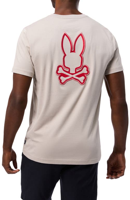 Shop Psycho Bunny Walter Back Graphic T-shirt In Oyster